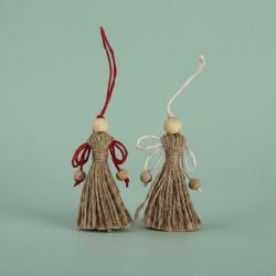 Jute ornament engel